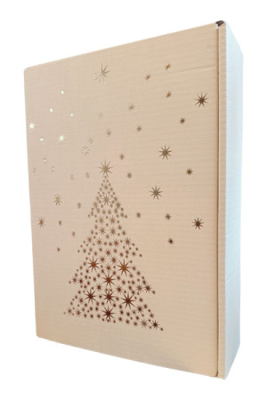 Dárkový box na 3 láhve 0,75l Vánoční strom